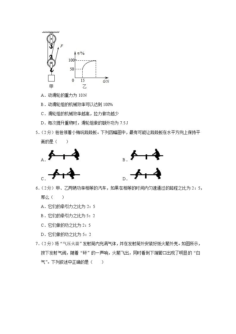 2022年江苏省常州二十四中中考物理模拟试卷第2页