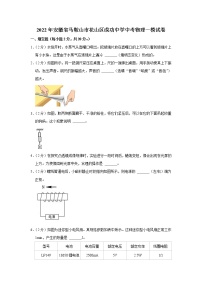 2022年安徽省马鞍山市花山区成功中学中考物理一模试卷