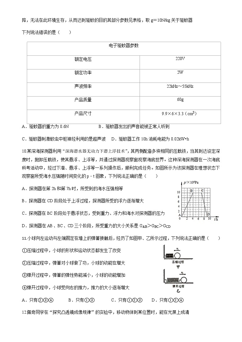2022年中考物理全真模拟试卷三（山东卷）（附答案）第3页