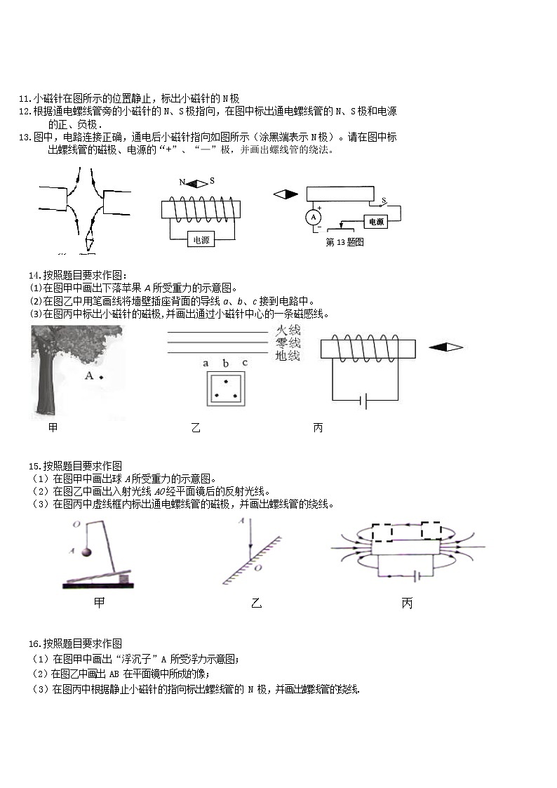 2022年中考物理二轮复习专题练习-作图专题第2页