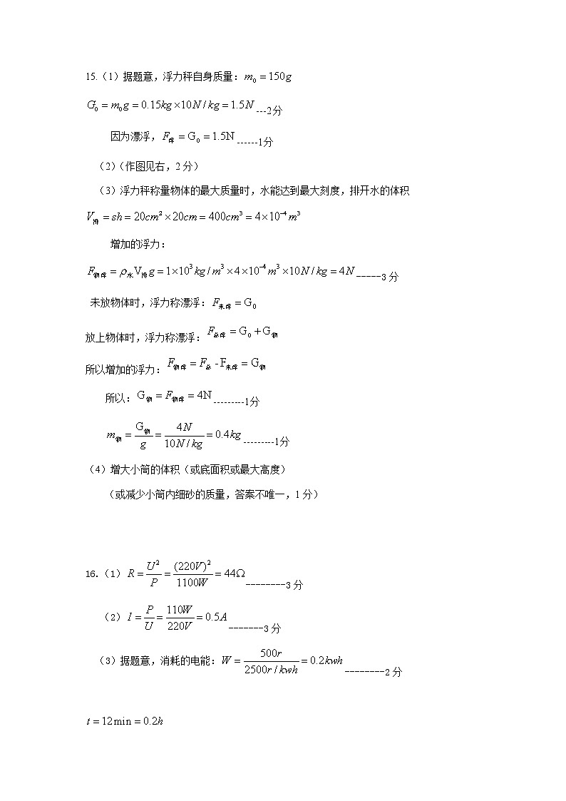 2022年广东省广州市白云区九年级中考二模物理试卷（含答案）02