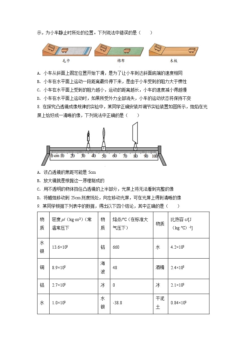 2022年北京市丰台区中考二模物理试题（含详解）03