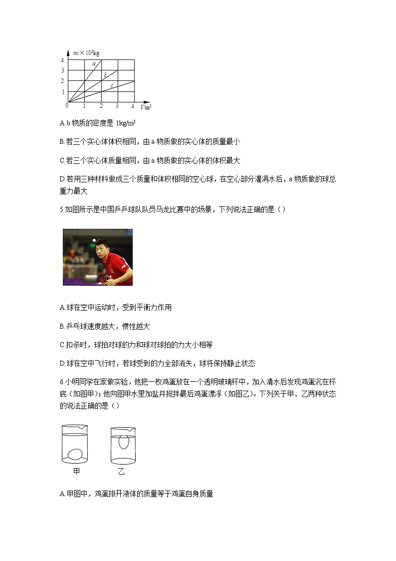 2022年山东省枣庄市滕州市北辛街道北辛中学中考模拟考试物理试题(word版无答案)02