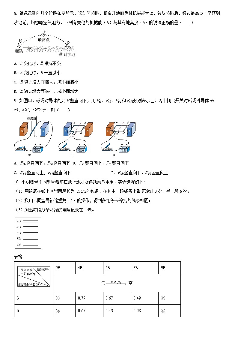2022年广东省广州市黄埔区中考二模物理试题   有答案02