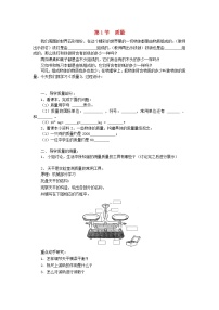 人教版八年级上册第1节 质量学案