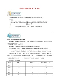 初中物理人教版八年级上册第六章 质量和密度第2节 密度练习