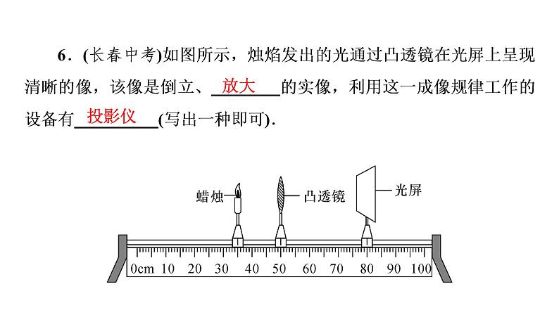 5.3 习题课凸透镜成像的规律（习题PPT））2021-2022学年八年级上册物理人教版(共18张PPT)第7页