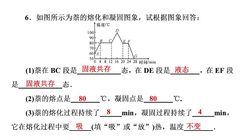 3.2 熔化和凝固（习题PPT））2021-2022学年八年级上册物理人教版(共16张PPT)05