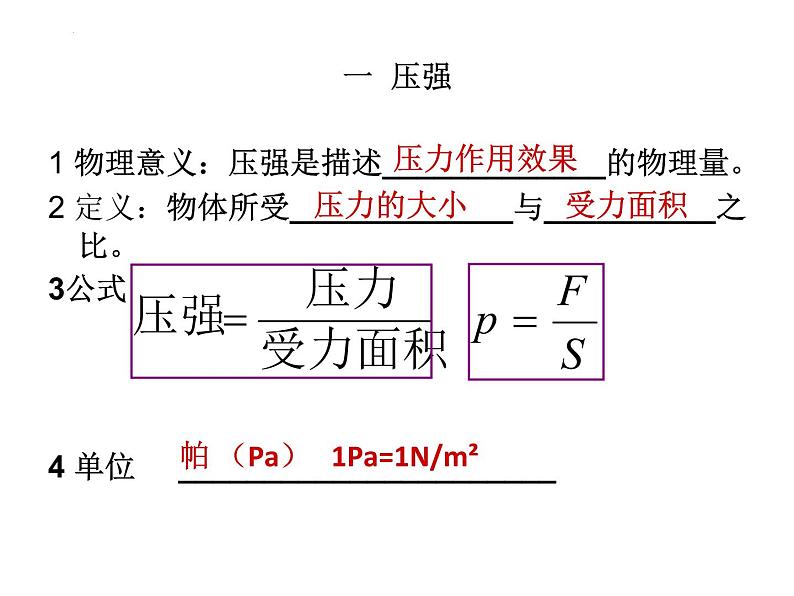 2021-2022学年度人教版八年级物理下册第九章 压强 复习(共24张PPT)第6页