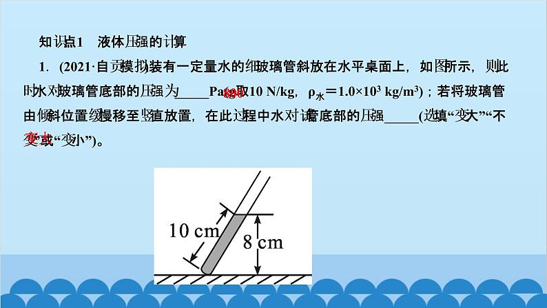 人教版物理八年级下册 第九章 压强 第2节　液体的压强  第2课时　液体压强的综合应用 习题课件(共17张PPT)第2页