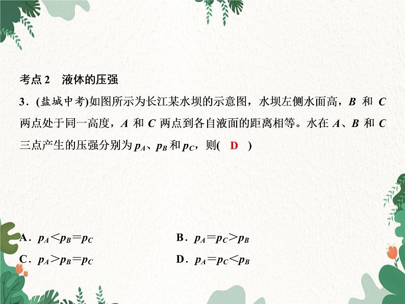 人教版物理八年级下册 第9章 压强整合提升习题课件(共18张PPT)第6页