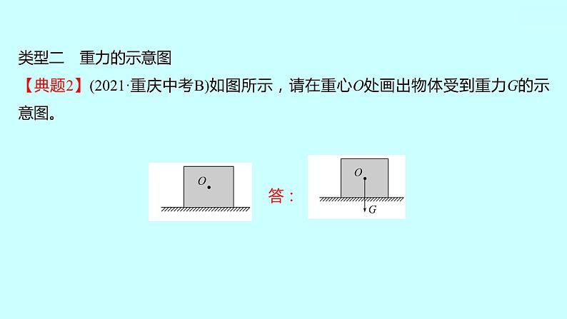 2022广西 人教版 物理 八年级下册 第七章 第3节重力 习题课件(共22张PPT)05