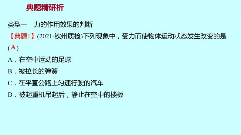 2022广西 人教版 物理 八年级下册 第七章 第1节力 习题课件(共20张PPT)02