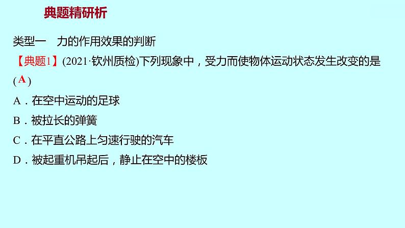 2022广西 人教版 物理 八年级下册 第七章 第1节力 习题课件(共20张PPT)第2页