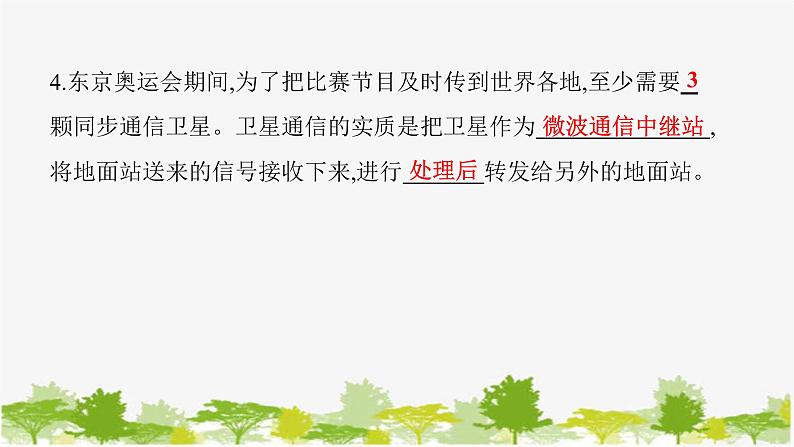 人教版物理九年级下册第21章第4节 越来越宽的信息之路　习题课件(共19张PPT)06