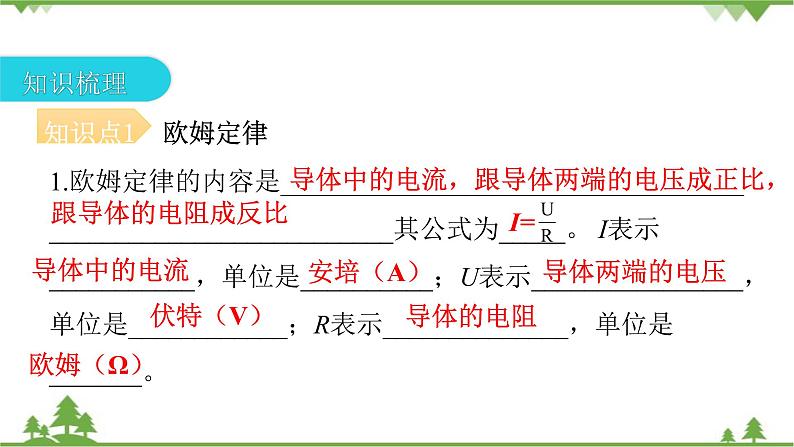 人教版 初中物理九年级全册 第十七章 第2节欧姆定律第1课时欧姆定律的理解 习题课件(共18张PPT)04