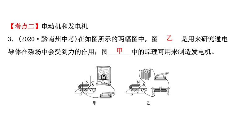 2022 人教版 九年级物理 第二十章电与磁 习题课件(共20张PPT)第6页
