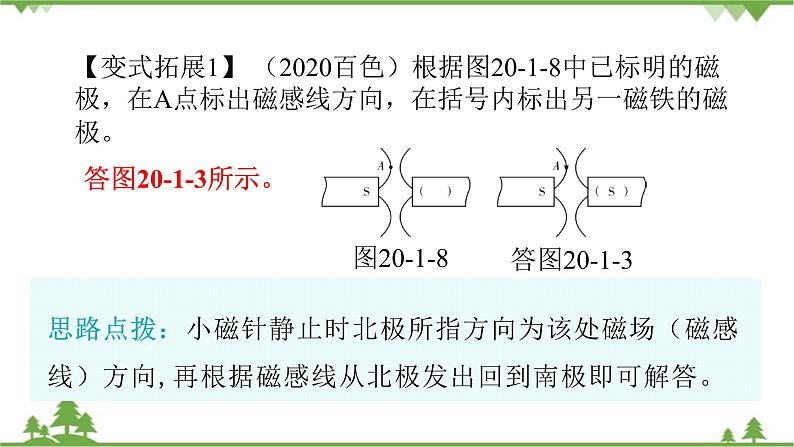 人教版 初中物理九年级全册 第二十章 第1节磁现象磁场第2课时磁场 习题课件(共20张PPT)第8页