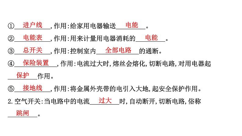 2022 人教版 九年级物理 第十九章 第1节家 庭 电 路 习题课件(共21张PPT)03