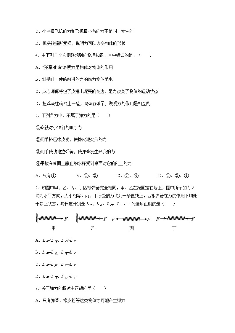 八年级物理期末复习-单选专题（原卷+解析）02