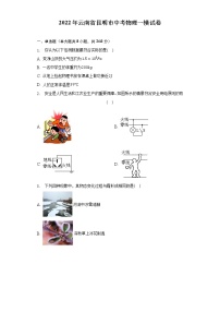 2022年云南省昆明市中考物理一模试卷(word版含答案)