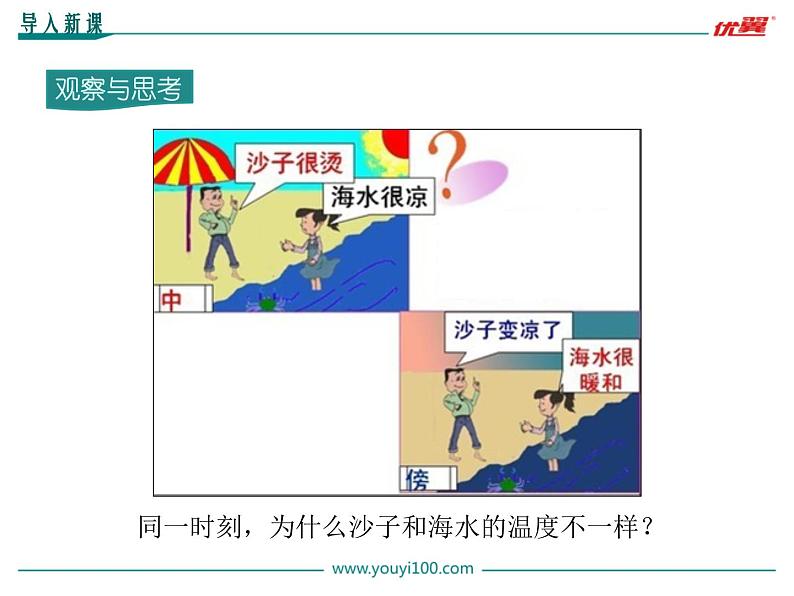 九年级上册物理教案第13章第3节第1课时 比热容02