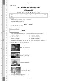 2021年湖南省娄底市中考物理试题-（带答案）