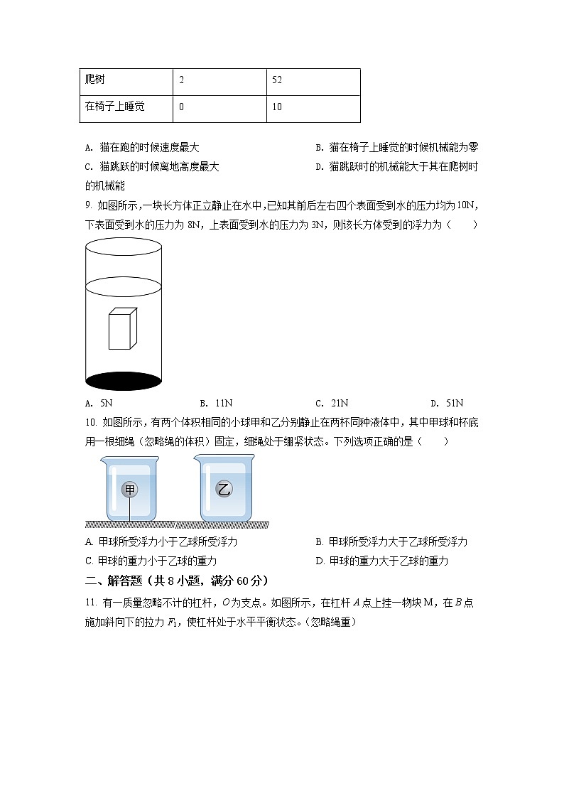 广东省广州市花都区2020-2021学年八年级（下）期末考试物理试题（原卷版）第3页
