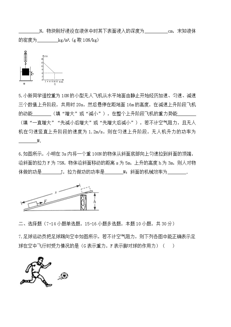 河南省郑州市2021-2022学年八年级下学期物理期末考试模拟题（无答案）第2页