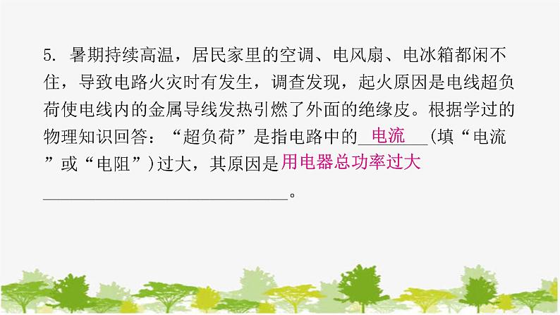 沪粤版九年级下册物理 18.2怎样用电才安全 习题课件第6页