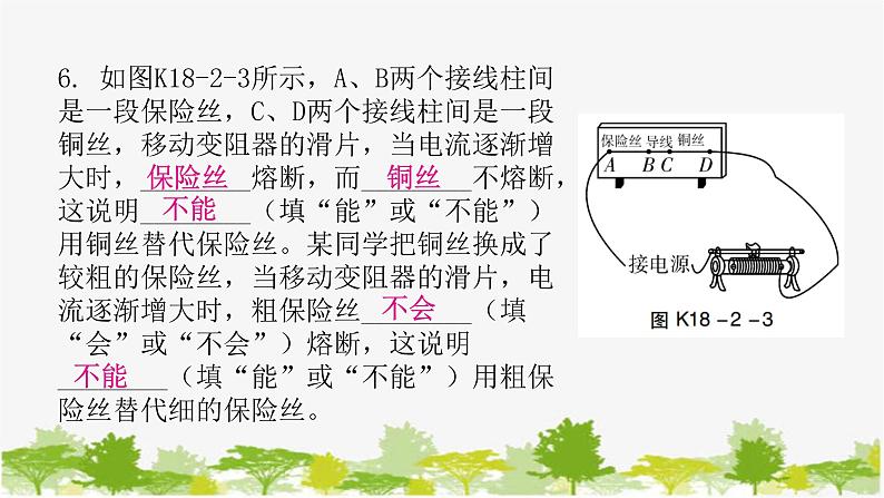 沪粤版九年级下册物理 18.2怎样用电才安全 习题课件第7页