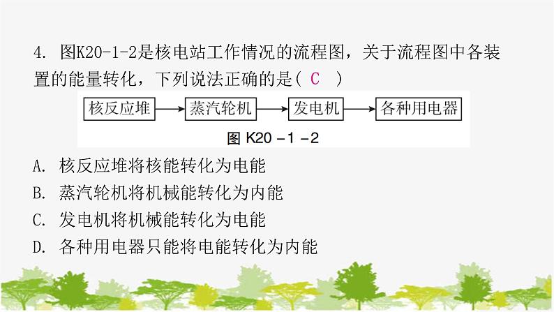 沪粤版九年级下册物理 20.1能源和能源危机  20.2开发新能源 习题课件05