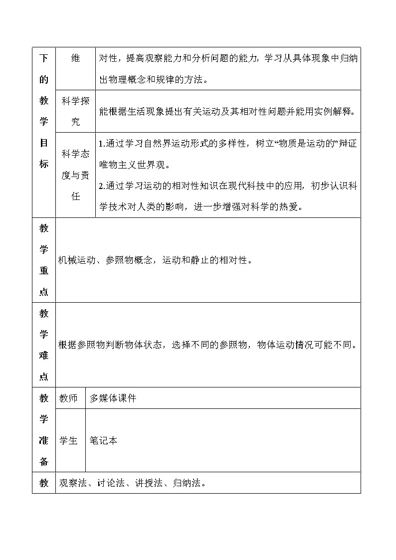 1.2运动的描述（教学设计）02