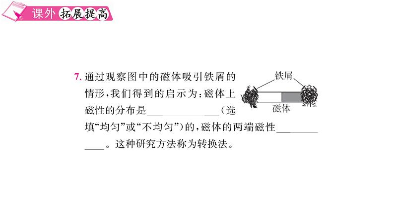 2021-2022学年度沪粤版九年级物理下册习题课件 16.1  从永磁体谈起08