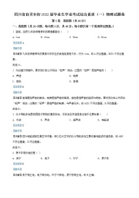 2022年四川省自贡市中考真题物理卷及答案（文字版）