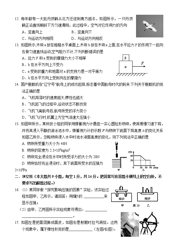 湖南省怀化市鹤城区2021-2022学年八年级下学期期末教学质量检测物理试题03