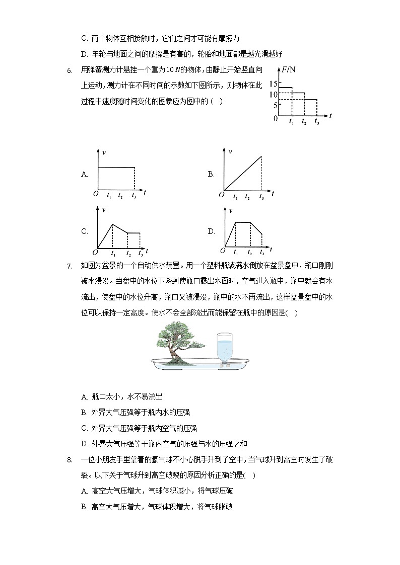 人教版初中物理八年级下册期中测试卷（标准难度）（含答案解析）第2页