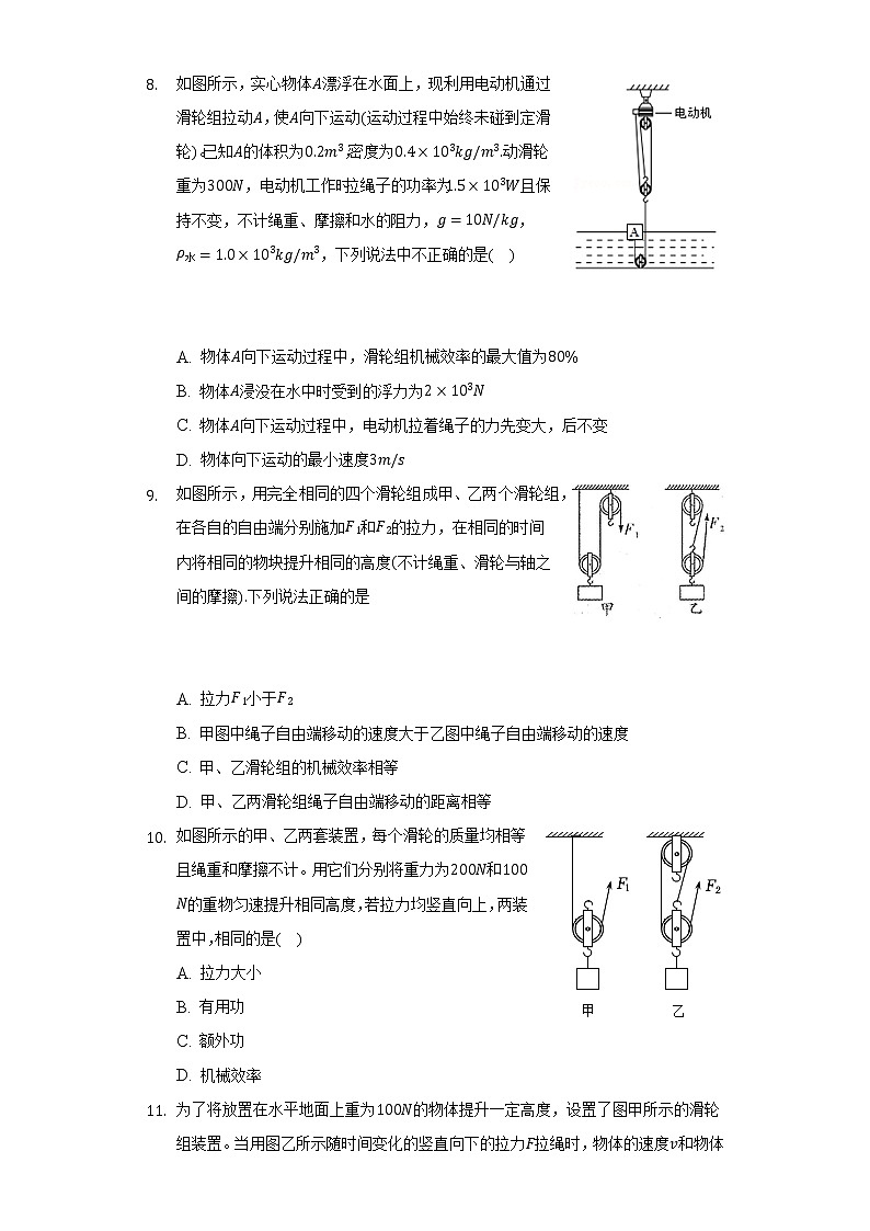 人教版初中物理八年级下册第十二章《简单机械》单元测试卷（困难）（含答案解析）第3页