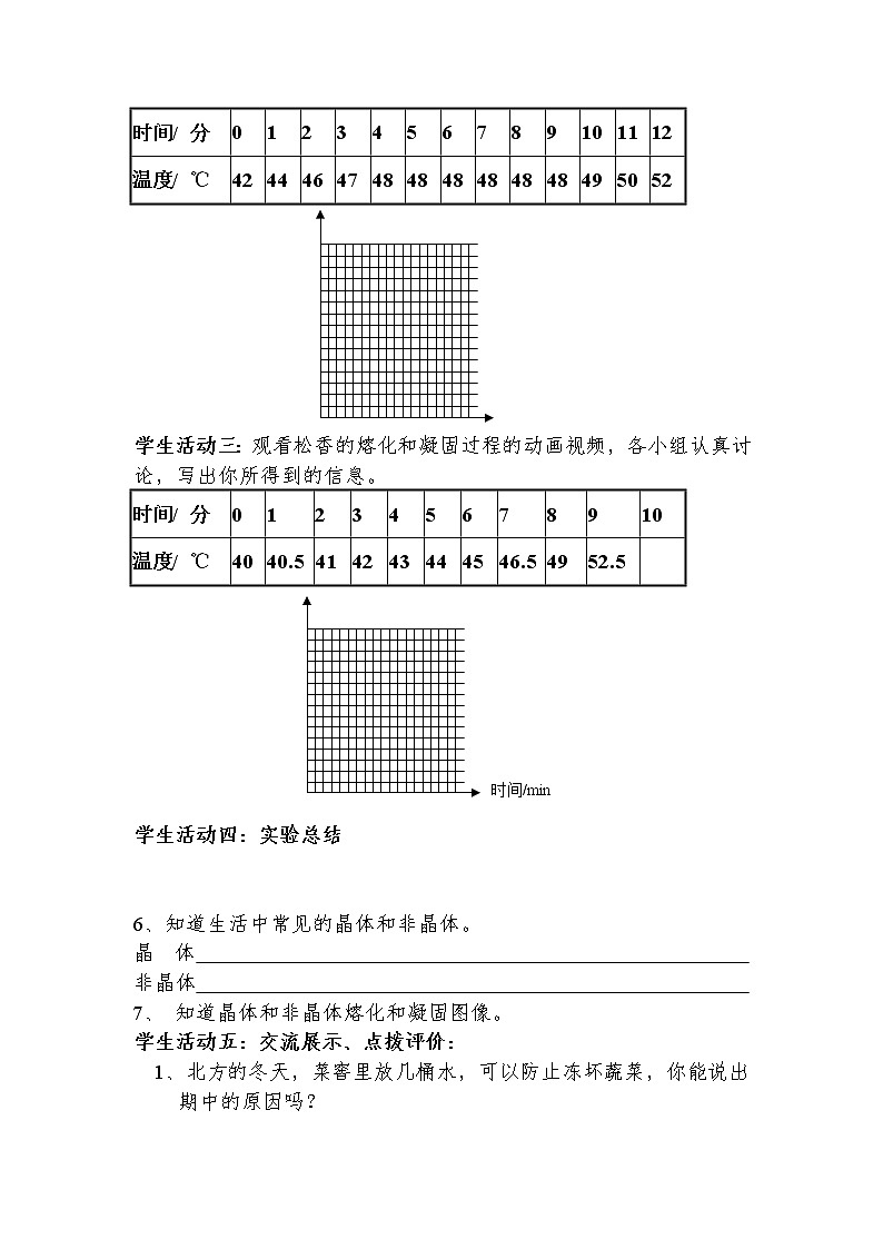2022年人教版八年级物理上册第3章第2节熔化和凝固教案 (3)第2页