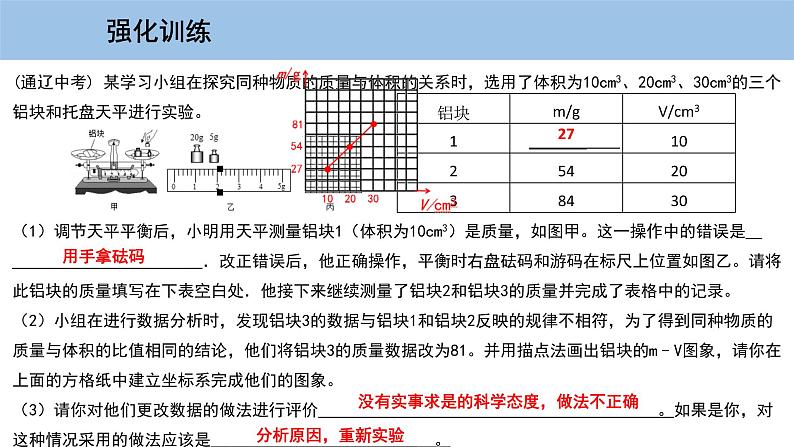 5.2 探究物质的密度第8页