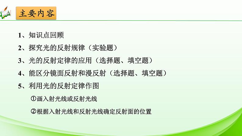 初中 初二 物理 光的反射（习题课）课件第3页