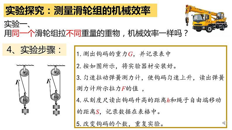 初中 初二 物理 滑轮组机械效率的测量实验 课件第5页