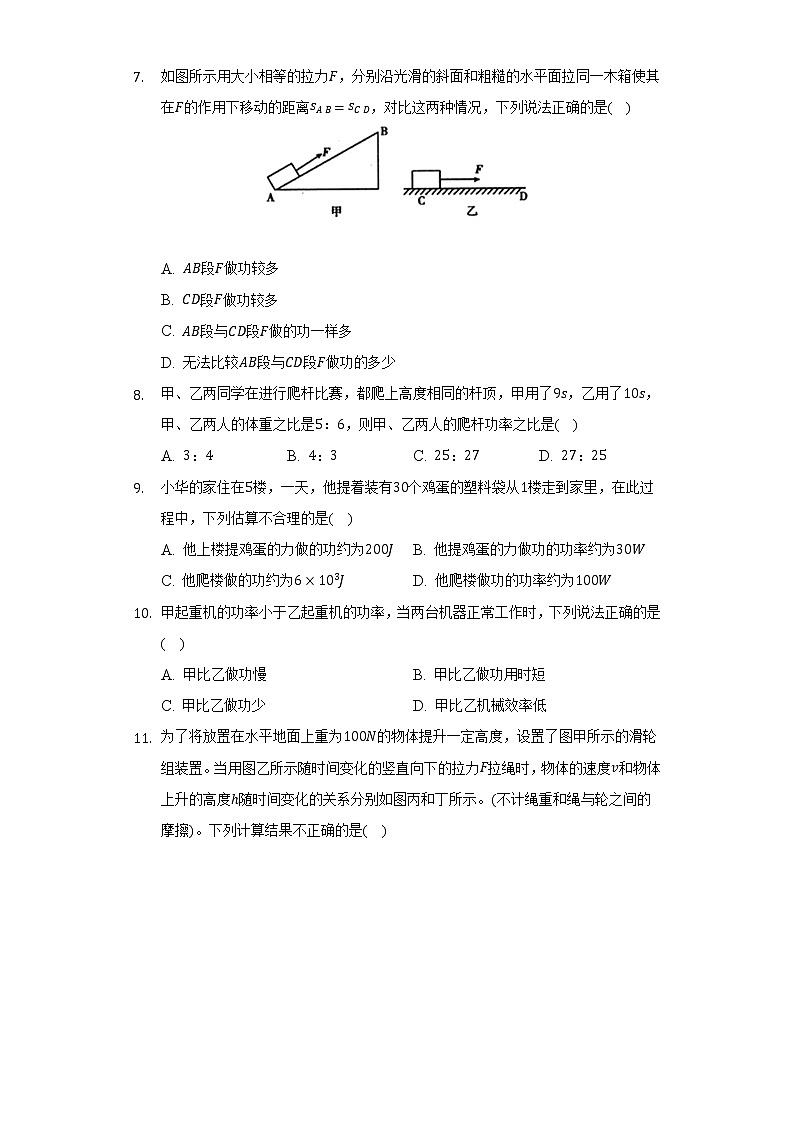 苏科版初中物理九年级上册第十一章《简单机械和功》单元测试卷（困难）（含答案解析）03
