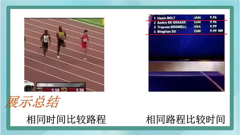 京改版八年级全册 物理 课件 1.3比较运动的快慢2 （共17页ppt）07