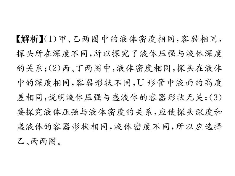 八年级物理下册(部编版)教学课件小专题（3）压强的实验探究第8页