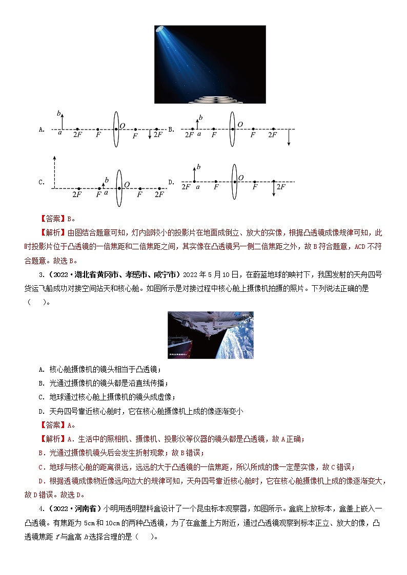专题03 透镜及其应用 —2022年中考物理真题分项汇编（全国通用）（第2期）02