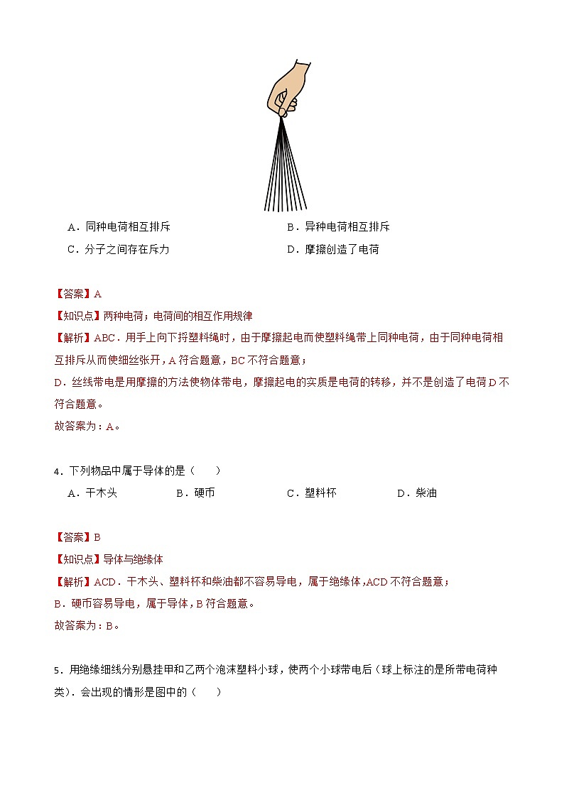 15.1 两种电荷 同步精品课件（含素材）+教案+练习（含解析）02