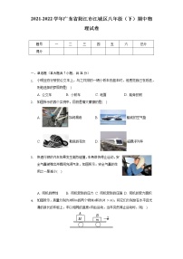 2021-2022学年广东省阳江市江城区八年级（下）期中物理试卷（含解析）