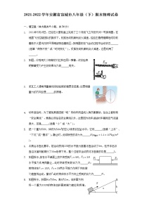 2021-2022学年安徽省宣城市八年级（下）期末物理试卷(Word解析版）