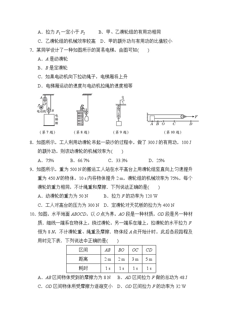 2022--2023学年苏科版九年级物理上册--第十一章 简单机械和功 综合能力单元测试卷第2页